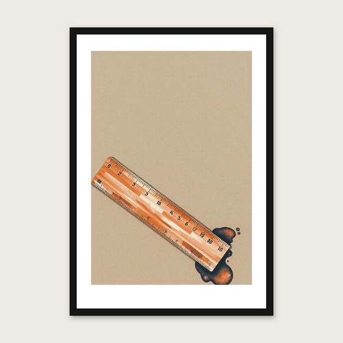 Wooden ruler wall - ruler, art